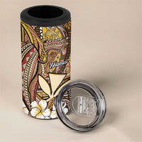 Personalised Hawaii Tribal Humpback Whale 4 in 1 Can Cooler Tumbler Melemele Hibiscus Seamless Pattern LT9 - Polynesian Pride