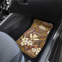 Personalised Hawaii Tribal Humpback Whale Car Mats Melemele Hibiscus Seamless Pattern LT9 - Polynesian Pride