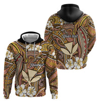 Personalised Hawaii Tribal Humpback Whale Hoodie Melemele Hibiscus Seamless Pattern LT9 - Polynesian Pride