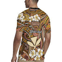 Personalised Hawaii Tribal Humpback Whale Rugby Jersey Melemele Hibiscus Seamless Pattern LT9 - Polynesian Pride