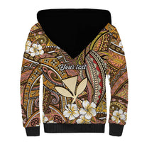 Personalised Hawaii Tribal Humpback Whale Sherpa Hoodie Melemele Hibiscus Seamless Pattern LT9 - Polynesian Pride