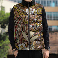 Personalised Hawaii Tribal Humpback Whale Sleeveless Puffer Jacket Melemele Hibiscus Seamless Pattern LT9 - Polynesian Pride