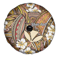 Personalised Hawaii Tribal Humpback Whale Spare Tire Cover Melemele Hibiscus Seamless Pattern LT9 - Polynesian Pride