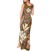Personalised Hawaii Tribal Humpback Whale Tank Maxi Dress Melemele Hibiscus Seamless Pattern LT9 - Polynesian Pride