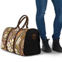 Personalised Hawaii Tribal Humpback Whale Travel Bag Melemele Hibiscus Seamless Pattern LT9 - Polynesian Pride
