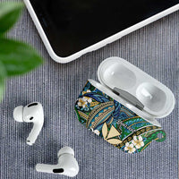 Personalised Hawaii Tribal Humpback Whale AirPods Case Omaomao Hibiscus Seamless Pattern LT9 - Polynesian Pride