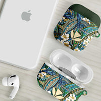 Personalised Hawaii Tribal Humpback Whale AirPods Case Omaomao Hibiscus Seamless Pattern LT9 - Polynesian Pride