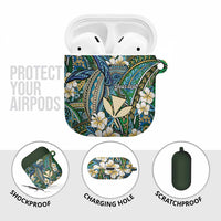 Personalised Hawaii Tribal Humpback Whale AirPods Case Omaomao Hibiscus Seamless Pattern LT9 - Polynesian Pride