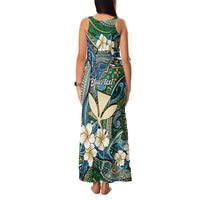 Personalised Hawaii Tribal Humpback Whale Family Matching Tank Maxi Dress and Hawaiian Shirt Omaomao Hibiscus Seamless Pattern