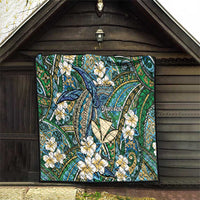 Personalised Hawaii Tribal Humpback Whale Quilt Omaomao Hibiscus Seamless Pattern LT9 - Polynesian Pride