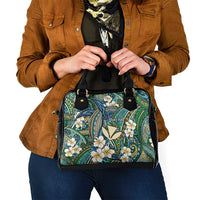 Personalised Hawaii Tribal Humpback Whale Shoulder Handbag Omaomao Hibiscus Seamless Pattern LT9 - Polynesian Pride