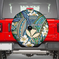 Personalised Hawaii Tribal Humpback Whale Spare Tire Cover Omaomao Hibiscus Seamless Pattern LT9 - Polynesian Pride