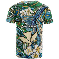 Personalised Hawaii Tribal Humpback Whale T Shirt Omaomao Hibiscus Seamless Pattern LT9 - Polynesian Pride