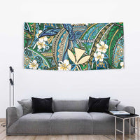 Personalised Hawaii Tribal Humpback Whale Tapestry Omaomao Hibiscus Seamless Pattern LT9 - Polynesian Pride
