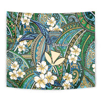 Personalised Hawaii Tribal Humpback Whale Tapestry Omaomao Hibiscus Seamless Pattern LT9 - Polynesian Pride