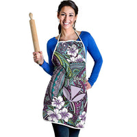 Personalised Hawaii Tribal Humpback Whale Apron Poni Hibiscus Seamless Pattern LT9 - Polynesian Pride
