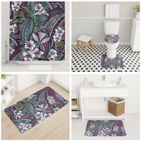 Personalised Hawaii Tribal Humpback Whale Bathroom Set Poni Hibiscus Seamless Pattern LT9 - Polynesian Pride