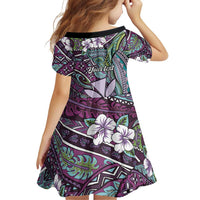 Personalised Hawaii Tribal Humpback Whale Family Matching Off Shoulder Short Dress and Hawaiian Shirt Poni Hibiscus Seamless Pattern