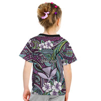 Personalised Hawaii Tribal Humpback Whale Kid T Shirt Poni Hibiscus Seamless Pattern LT9 - Polynesian Pride