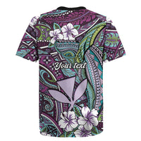 Personalised Hawaii Tribal Humpback Whale Rugby Jersey Poni Hibiscus Seamless Pattern LT9 - Polynesian Pride