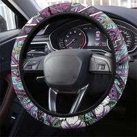 Hawaii Tribal Humpback Whale Steering Wheel Cover Poni Hibiscus Seamless Pattern LT9 - Polynesian Pride