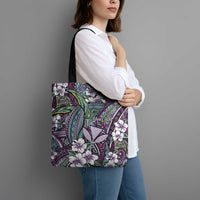 Personalised Hawaii Tribal Humpback Whale Tote Bag Poni Hibiscus Seamless Pattern LT9 - Polynesian Pride