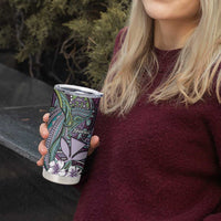 Personalised Hawaii Tribal Humpback Whale Tumbler Cup Poni Hibiscus Seamless Pattern LT9 - Polynesian Pride