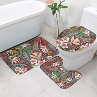 Personalised Hawaii Tribal Humpback Whale Bathroom Set Ulaula Hibiscus Seamless Pattern LT9 - Polynesian Pride