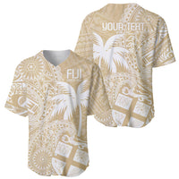 Custom Indo Fijians Baseball Jersey Fiji ke Hindustani Polyneisan Paisley Beige Style