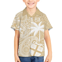 Custom Indo Fijians Hawaiian Shirt Fiji ke Hindustani Polyneisan Paisley Beige Style LT9 - Polynesian Pride