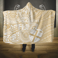 Custom Indo Fijians Hooded Blanket Fiji ke Hindustani Polyneisan Paisley Beige Style