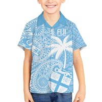 Custom Indo Fijians Hawaiian Shirt Fiji ke Hindustani Polyneisan Paisley Blue Style LT9 - Polynesian Pride
