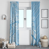 Custom Indo Fijians Window Curtain Fiji ke Hindustani Polyneisan Paisley Blue Style