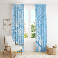 Custom Indo Fijians Window Curtain Fiji ke Hindustani Polyneisan Paisley Blue Style
