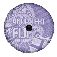 Custom Indo Fijians Spare Tire Cover Fiji ke Hindustani Polyneisan Paisley Purple Style