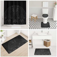 Queensland Maori Rugby Nga Hau e Wha Bathroom Set Black Motif - Polynesian Pride