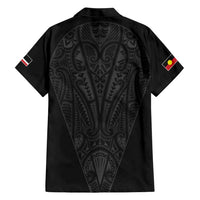 Queensland Maori Rugby Nga Hau e Wha Family Matching Short Sleeve Bodycon Dress and Hawaiian Shirt Black Motif