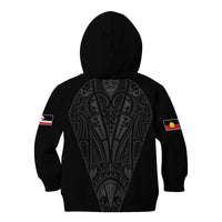 Queensland Maori Rugby Nga Hau e Wha Kid Hoodie Black Motif