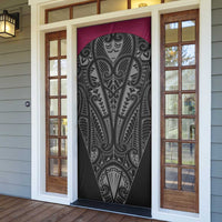 Queensland Maori Rugby Nga Hau e Wha Door Cover Maroon Motif - Polynesian Pride