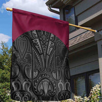 Queensland Maori Rugby Nga Hau e Wha Garden Flag Maroon Motif