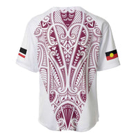 Queensland Maori Rugby Nga Hau e Wha Baseball Jersey White Motif
