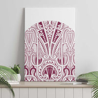 Queensland Maori Rugby Nga Hau e Wha Canvas Wall Art White Motif
