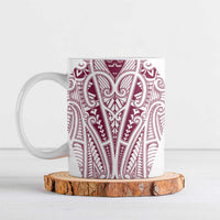 Queensland Maori Rugby Nga Hau e Wha Ceramic Mug White Motif LT9 White - Polynesian Pride