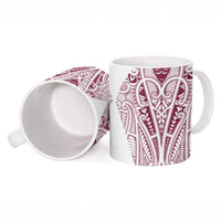 Queensland Maori Rugby Nga Hau e Wha Ceramic Mug White Motif LT9 - Polynesian Pride