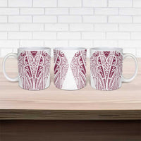 Queensland Maori Rugby Nga Hau e Wha Ceramic Mug White Motif LT9 - Polynesian Pride