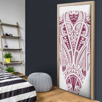 Queensland Maori Rugby Nga Hau e Wha Door Cover White Motif - Polynesian Pride