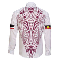 Queensland Maori Rugby Nga Hau e Wha Family Matching Long Sleeve Bodycon Dress and Hawaiian Shirt White Motif