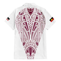 Queensland Maori Rugby Nga Hau e Wha Family Matching Mermaid Dress and Hawaiian Shirt White Motif