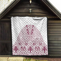 Queensland Maori Rugby Nga Hau e Wha Quilt White Motif