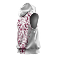 Queensland Maori Rugby Nga Hau e Wha Sleeveless Hoodie White Motif - Polynesian Pride